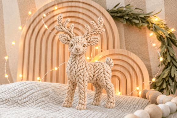 Handcrafted Rope Deer STL – Boho Macrame Style 3D Printable Holiday Decor - Image 3