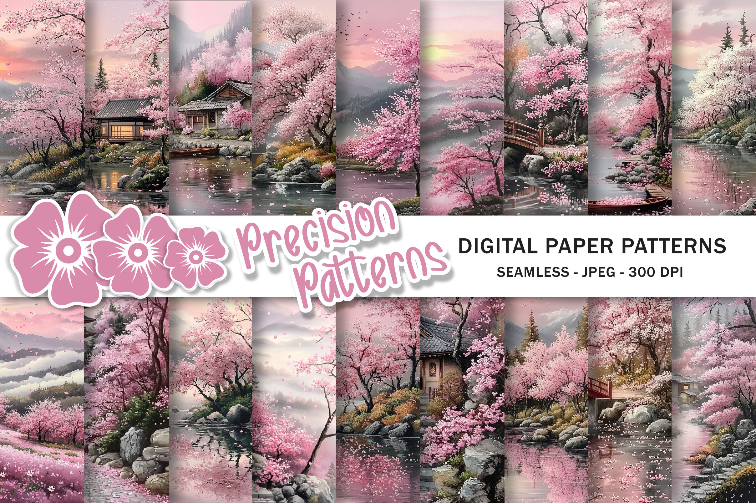 Sakura Spring Digital Paper Bundle