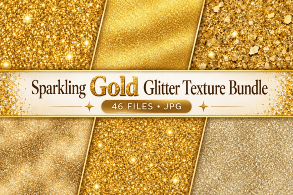 Sparkling Gold Glitter Texture Sparkle