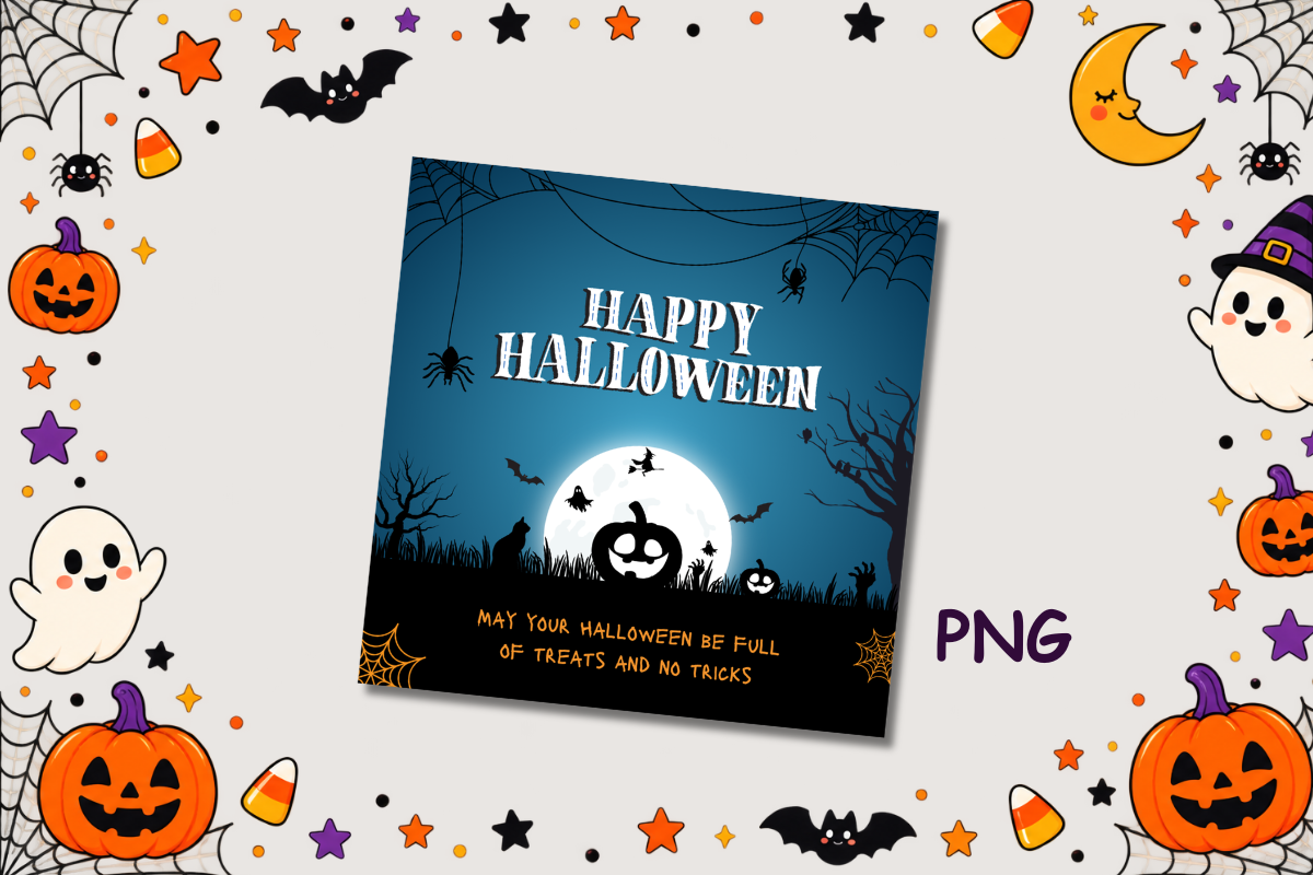 Spooky Halloween Square Card - 2