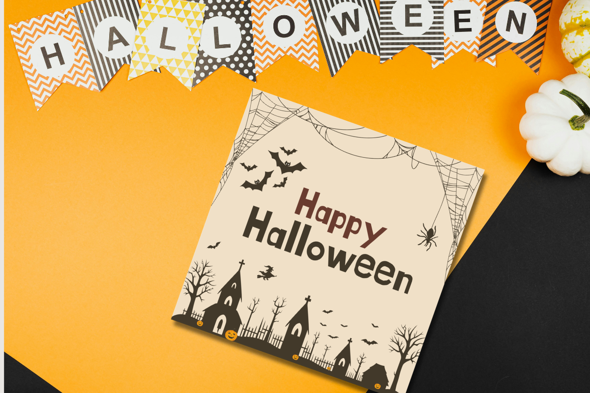 Spooky Halloween Square Card - 3