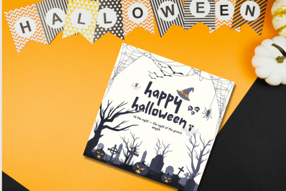 Spooky Halloween Square Card - 6