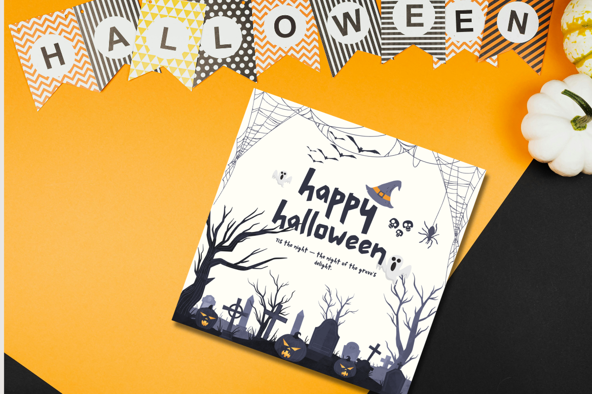 Spooky Halloween Square Card - 6