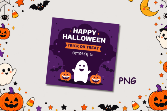 Spooky Halloween Square Card - 8