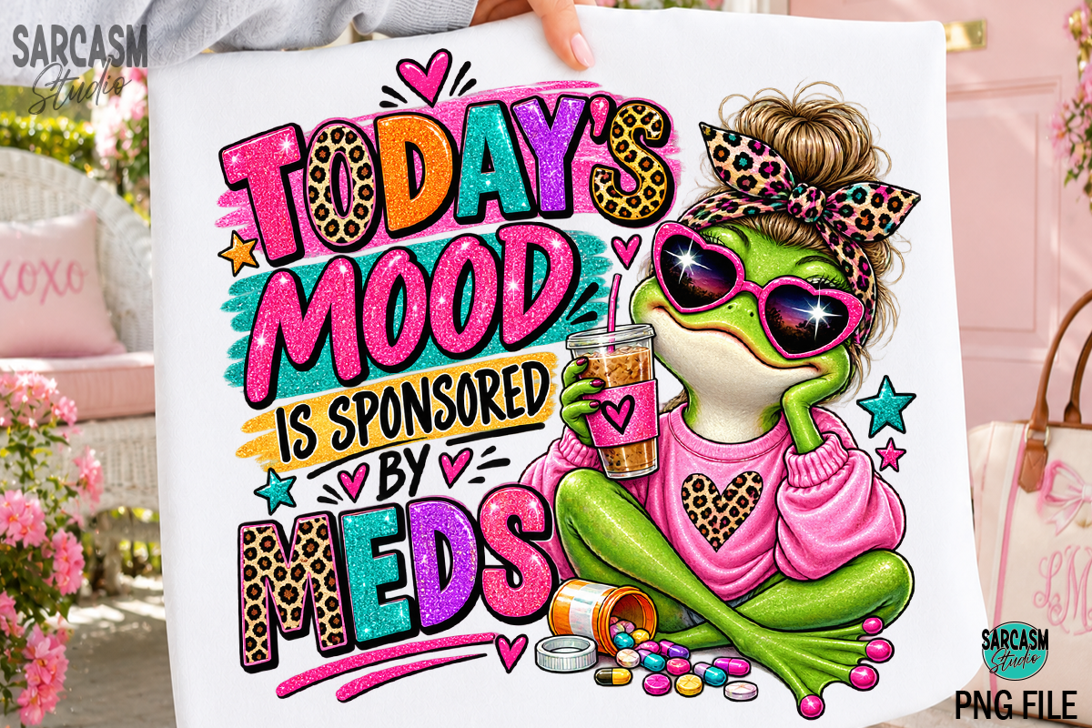 Funny Frog PNG, Sarcastic Sponsored Meds Graphic by Sarcasm Studio ...