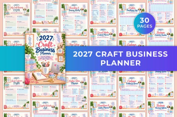 2027 Craft Business Planner KDP Template