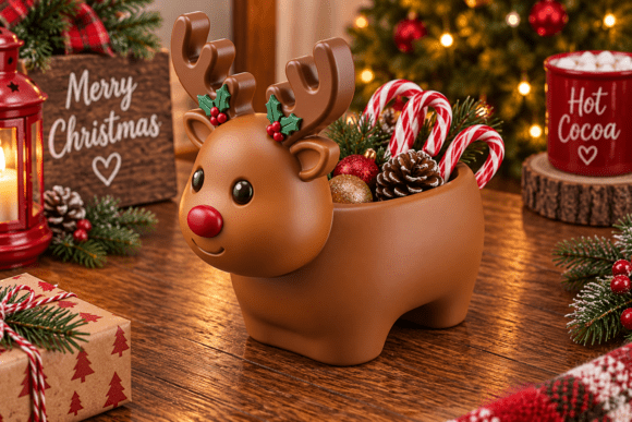 Christmas Ornament Keychain STL – Festive Bauble 3D Print File - Image 10