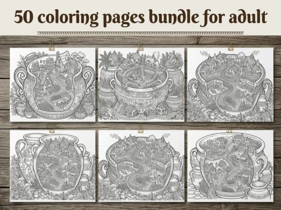 50 Hidden Pottery Village Coloring Pages