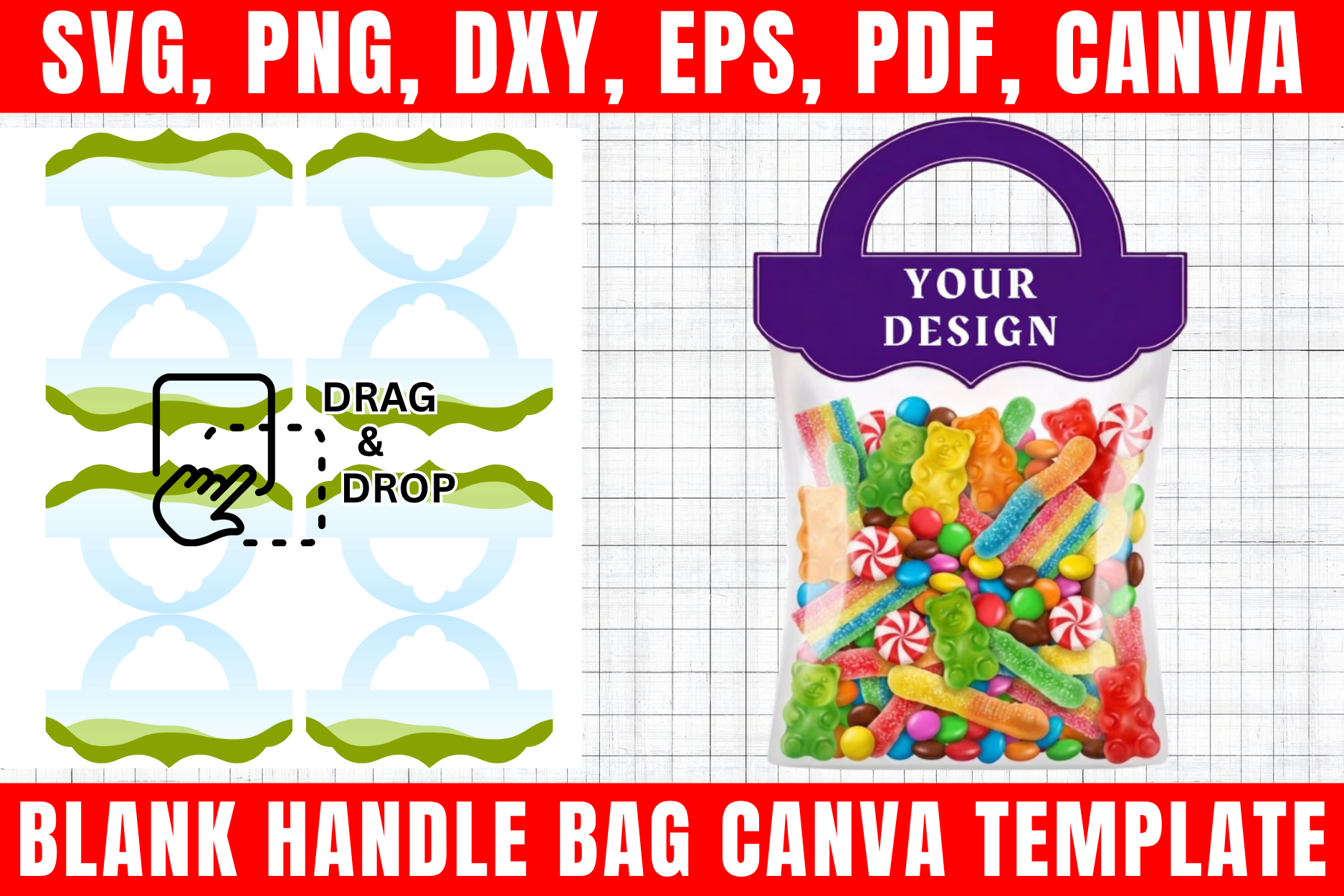 Blank Handle Bag Canva Template