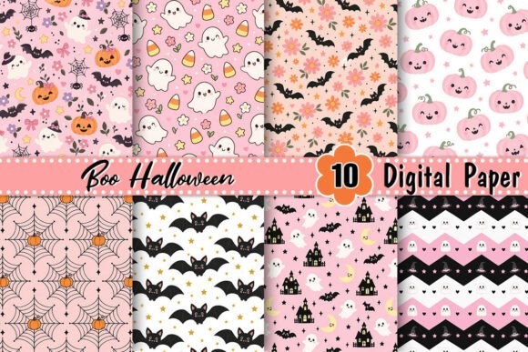 Boo Halloween Digital Paper