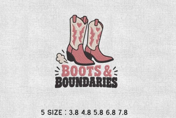 Boots and Boundaries Embroidery Design