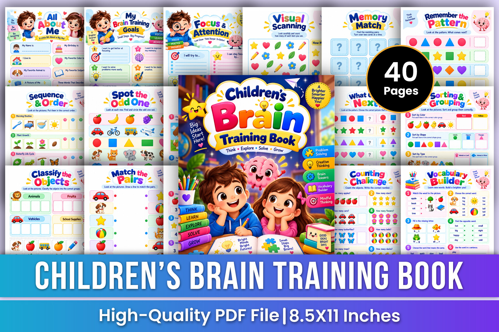 Children’s Brain Training Book | Focus