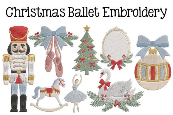 Christmas Ballet Embroidery Bundle