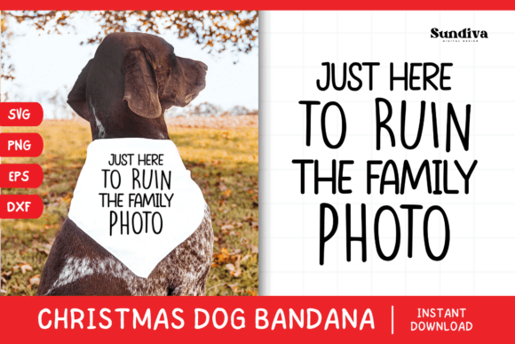 Christmas Dog Bandana Quotes Svg Graphics