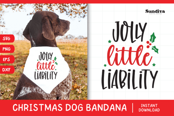 Christmas Dog Bandana Quotes Svg Graphics