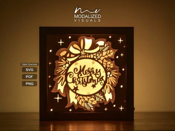 Christmas Shadowbox Paper Cut Lightbox