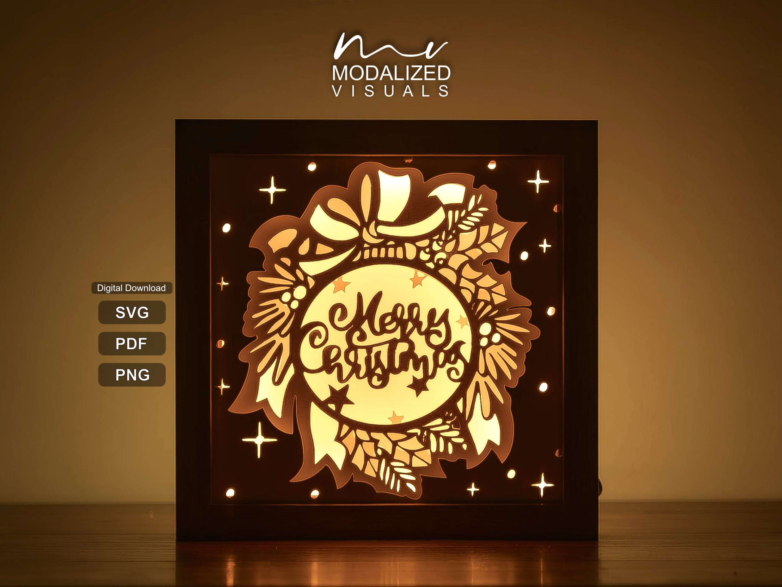 Christmas Shadowbox Paper Cut Lightbox