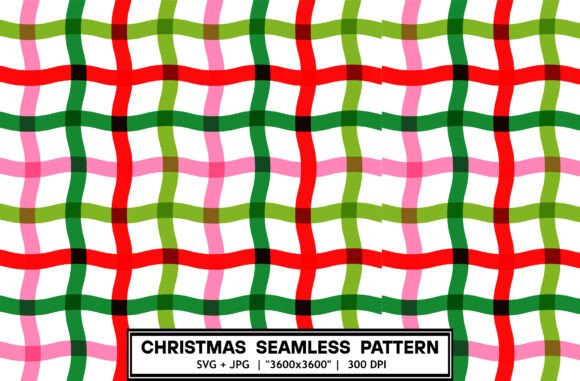 Christmas Wavy Plaid Gingham Pattern