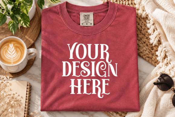 Comfort Colors 1717 Flat Lay Mockup