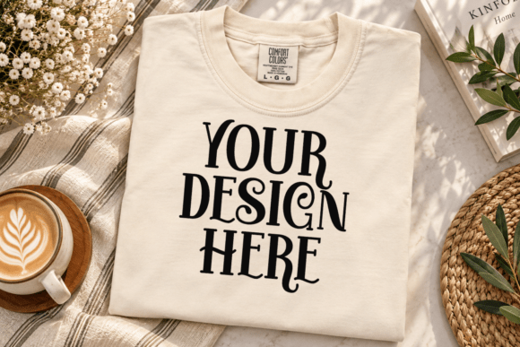 Comfort Colors 1717 Flat Lay Mockup