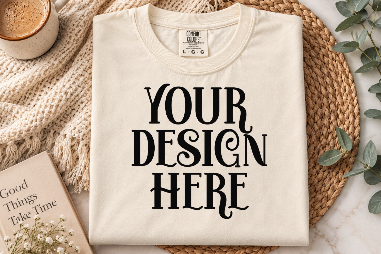 Comfort Colors 1717 Flat Lay Mockup