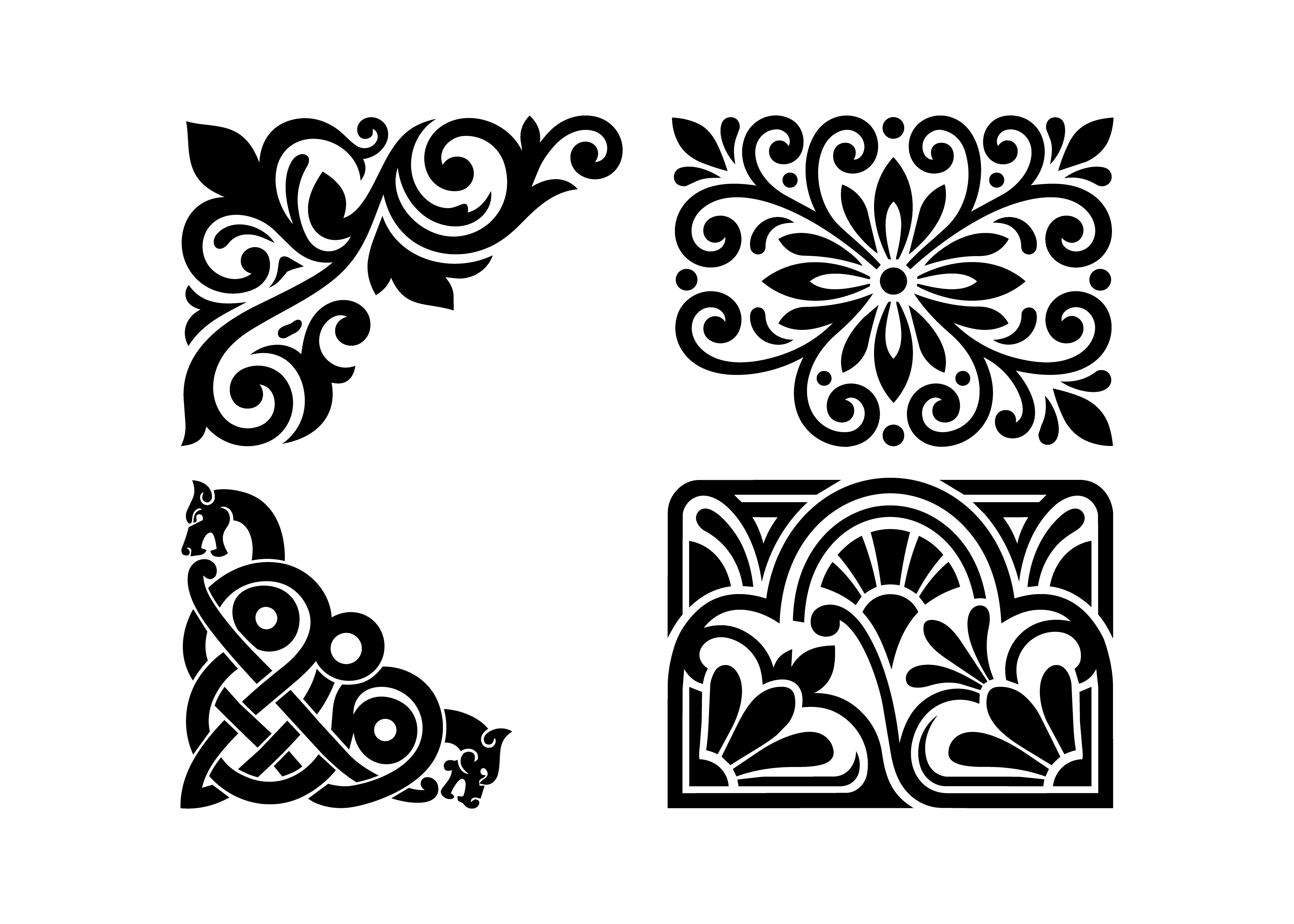 Elegant Flourish Corner SVG