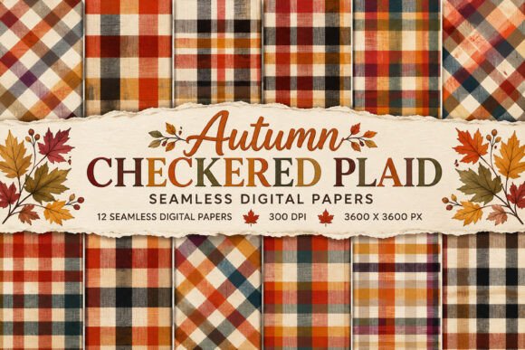 Fall Autumn Checkered Plaid Patterns