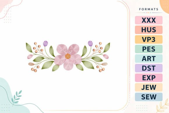 Floral Border Ripple Stitch