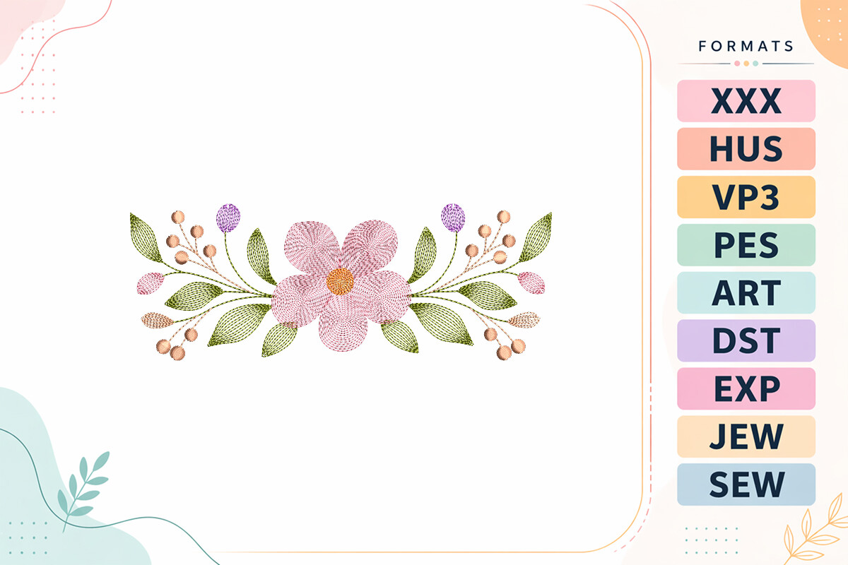 Floral Border Ripple Stitch