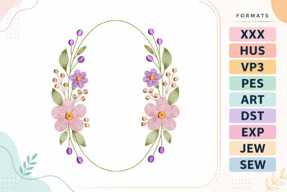 Floral Wreath Ripple Frame