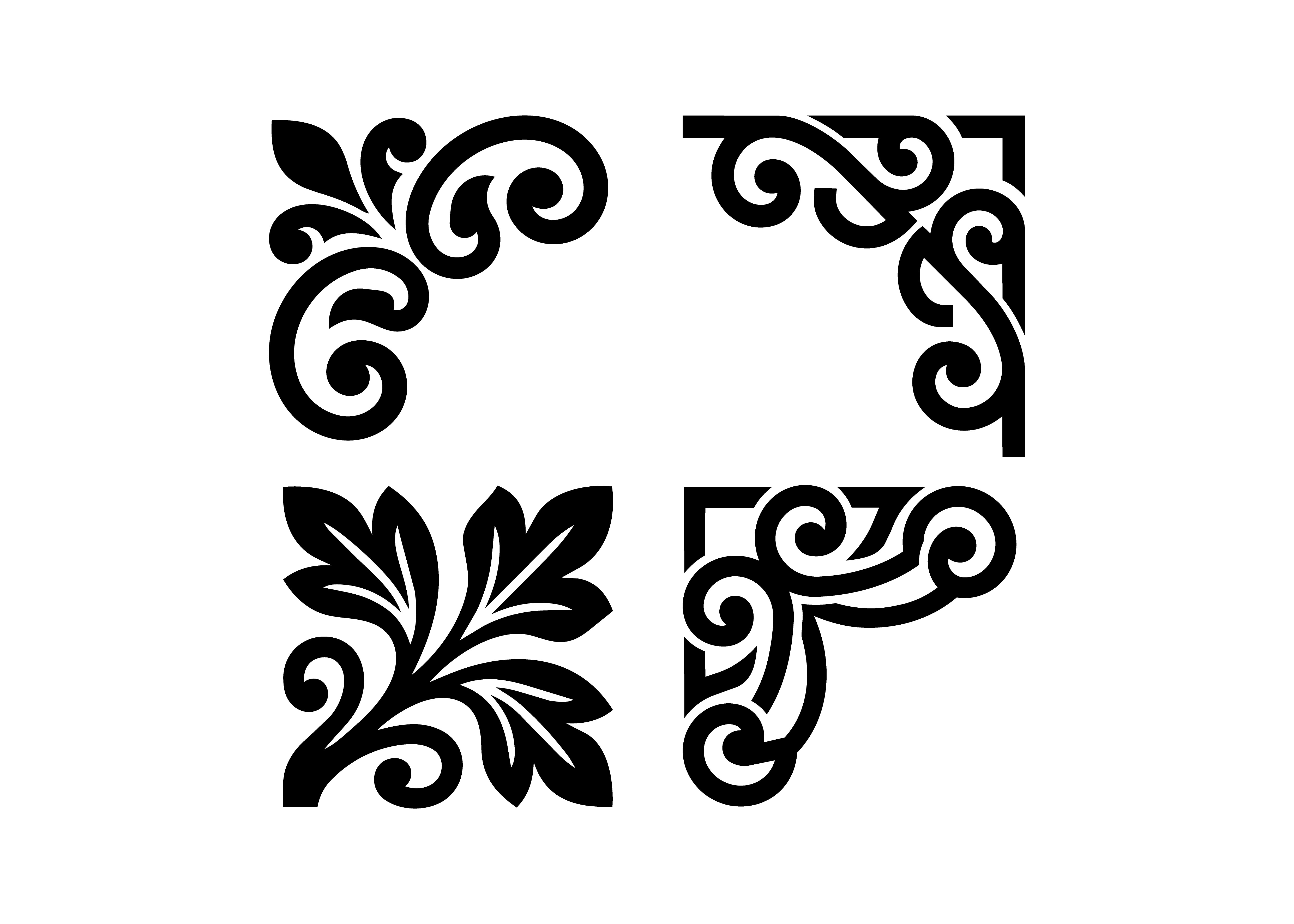 Graceful Four Corner SVG