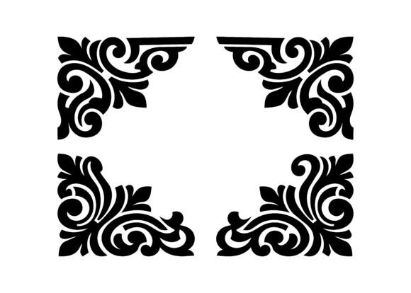 Graceful Corner Vector Cut Designs