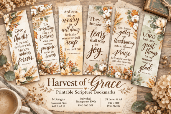 Harvest of Grace Printable Bookmarks