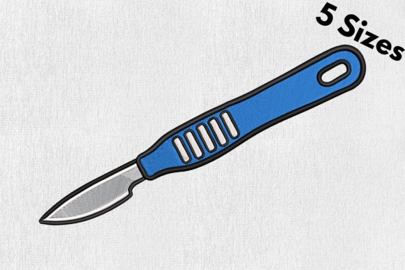 Knife Surgical Tool Embroidery Design