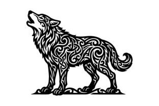 Luxury American Wolf SVG Graphic by Platinum Monograms · Creative Fabrica