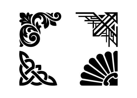 Luxury Four Corner SVG