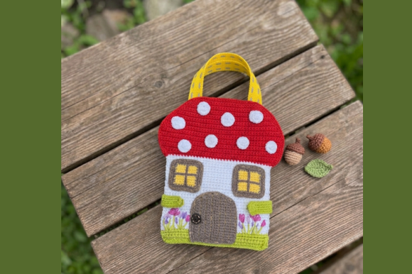 Mushroom House Bag Crochet Pattern