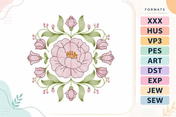 Peony Mandala Ripple Stitch