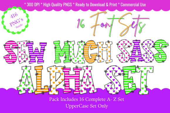 Sew Much Sass Alpha Sets