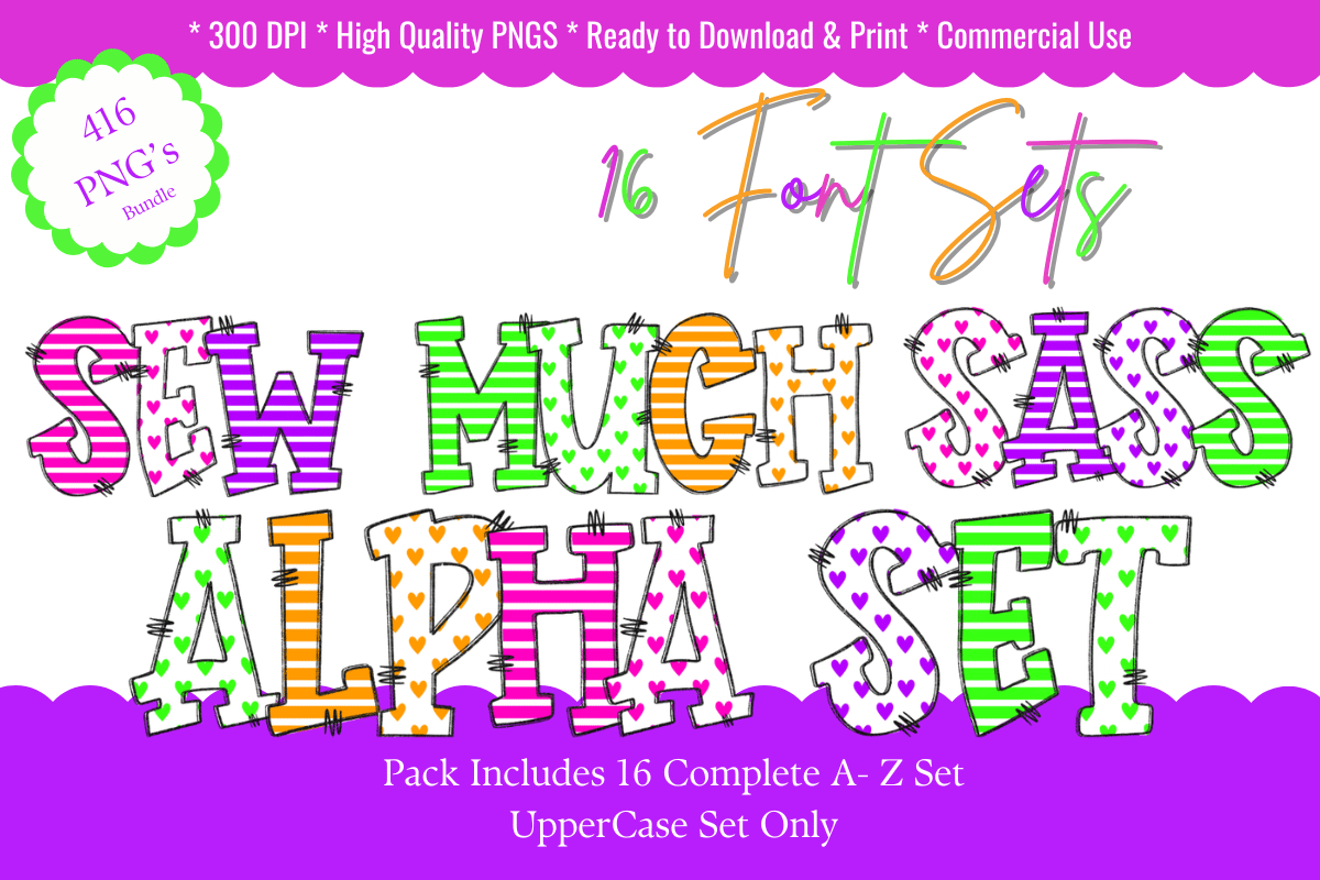 Sew Much Sass Alpha Sets