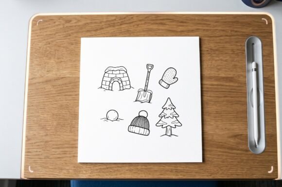 Winter Activities Coloring Page