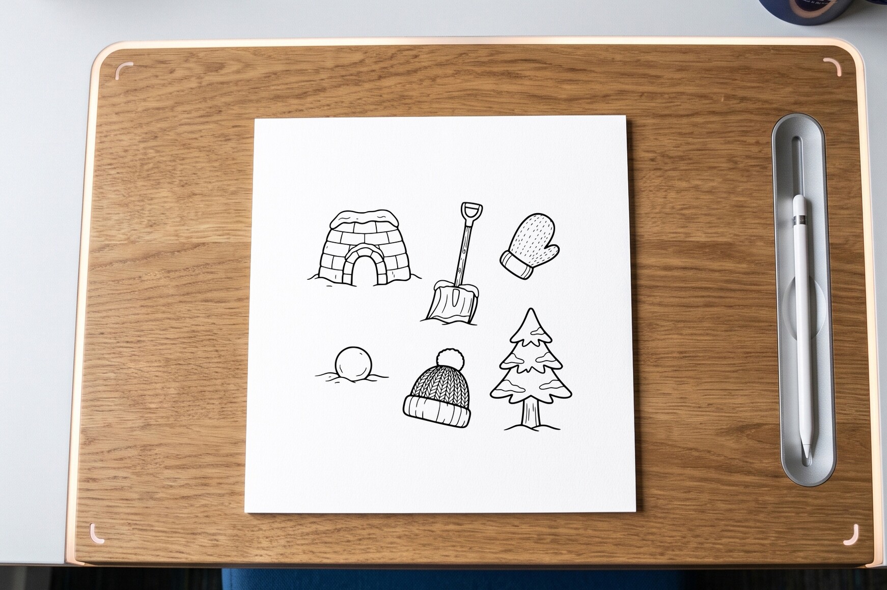 Winter Activities Coloring Page
