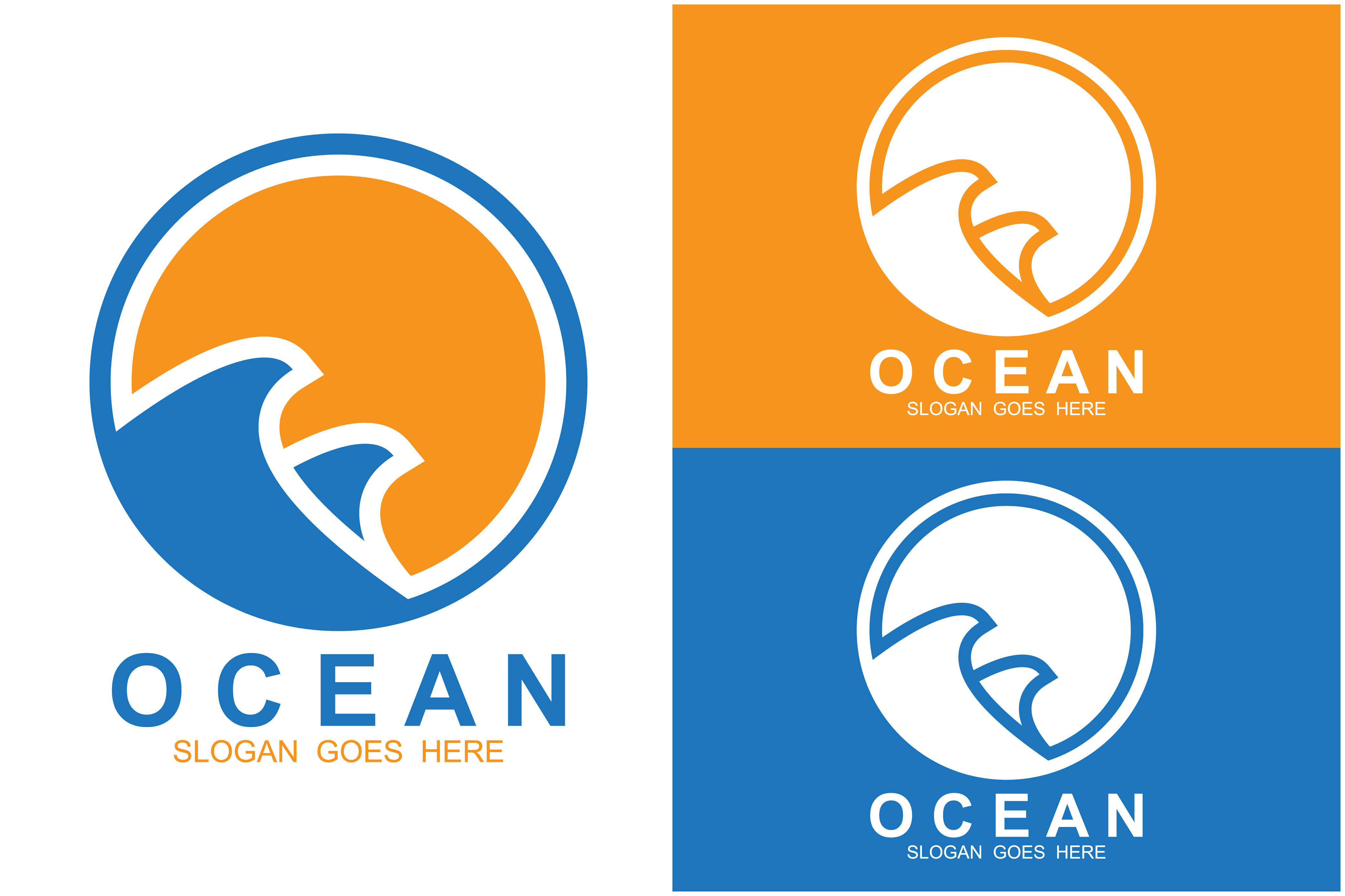 Ocean Logo Vector Icon Design.