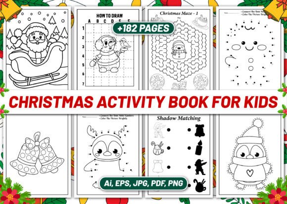 Christmas Activity Book for Kids Vol - 4