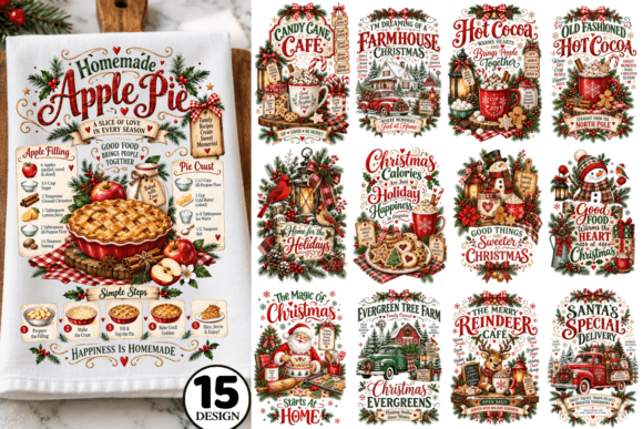 Christmas Kitchen Towel Sublimation Bund
