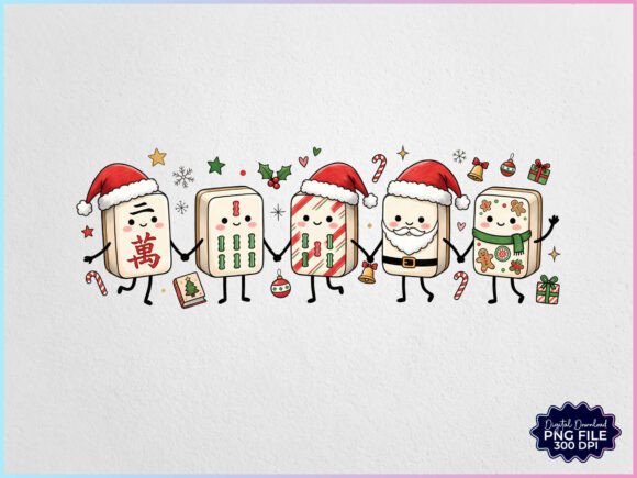 Christmas Mahjong Tiles PNG
