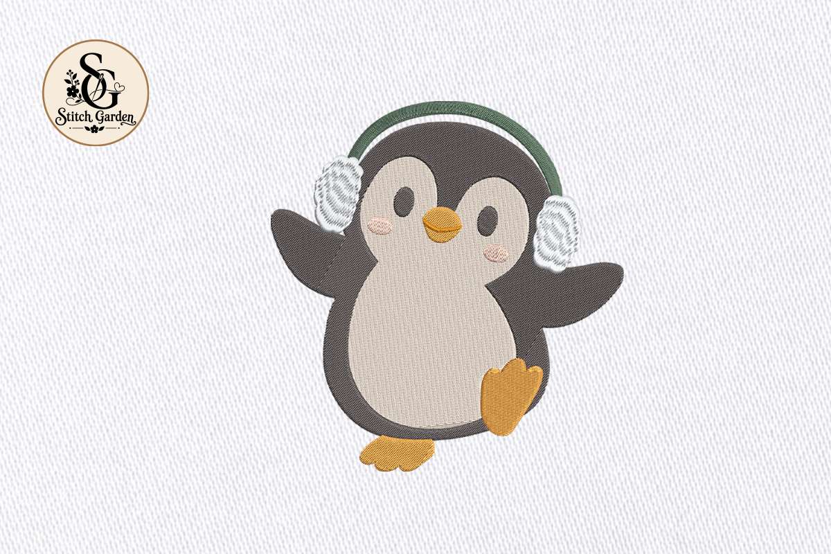 Christmas Penguin Embroidery
