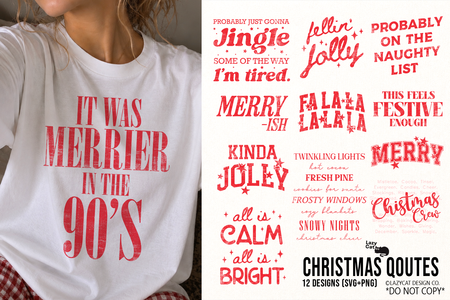 Christmas Quote SVG PNG Bundle