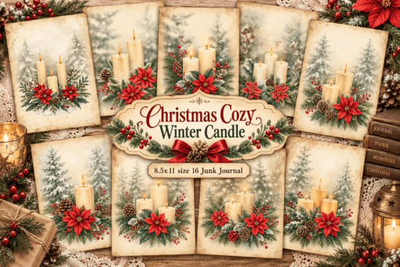 Christmas Winter Candle Junk Journal
