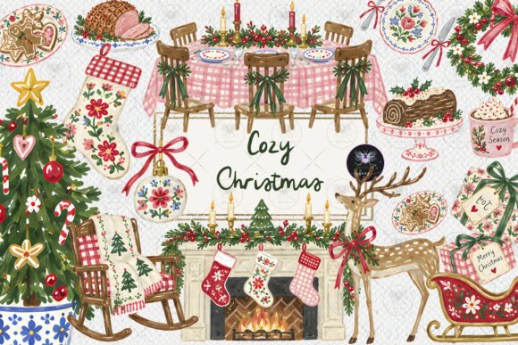 Cozy Christmas Clipart